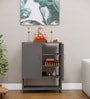 Ella 2 Door, 1 shelf open & 3 Shelf Multipurpose Cabinet with Termite Resistance in Slate Grey Finish