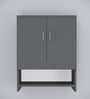 Ella 2 Door, 1 shelf open & 3 Shelf Multipurpose Cabinet with Termite Resistance in Slate Grey Finish