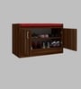 Ella 2 Door Multipurpose Cabinet with Cushion in Aisan Walnut Finish