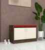 Ella 2 Door Multipurpose Cabinet with Cushion in Highland Pine & Cochwood Brown Finish