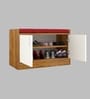 Ella 2 Door Multipurpose Cabinet with Cushion in Highland Pine & Plateau Apple Finish