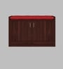 Ella 2 Door Multipurpose Cabinet with Cushion in Rose Wood Finish