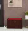 Ella 2 Door Multipurpose Cabinet with Cushion in Rose Wood Finish