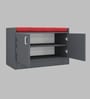 Ella 2 Door Multipurpose Cabinet with Cushion in Slate Grey Finish