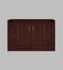 Ella 2 Doors Multipurpose Shoe Cabinet in Rose Wood Finish