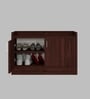 Ella 2 Doors Multipurpose Shoe Cabinet in Rose Wood Finish
