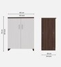 Ella Wood 2 Shoe Cabinet in Highland Pine & Aisan Walnut Finish