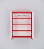Ella 2 Doors with 4 Shelfs Multipurpose Shoe Rack in Highland Pine & Scarlet Red Finish