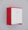Ella 2 Doors with 4 Shelfs Multipurpose Shoe Rack in Highland Pine & Scarlet Red Finish