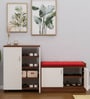 Ella Shoe Cabinet In HighlandPine & Asian Walnut Finish