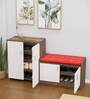 Ella Shoe Cabinet In HighlandPine & Cochwood Brown Finish