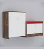 Ella Shoe Cabinet In HighlandPine & Cochwood Brown Finish