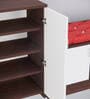 Ella Shoe Cabinet In HighlandPine & Rose Wood Finish