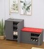 Ella Shoe Cabinet In Slate Grey Finish