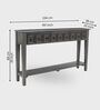 Ella Wooden Console Table In Black Colour