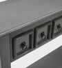Ella Wooden Console Table In Black Colour