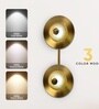 Ellis 12W Gold Modern LED Wall Lamp | 3 Light Modes (Warm, Natural & Cool White) | Decorative Wall Mount Light for Living Room, Bedroom & Bedside Home D cor