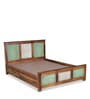 Ellis Queen Size Bed In Vintage Teak Finish With Drawer Storage