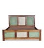 Ellis Queen Size Bed In Vintage Teak Finish With Drawer Storage