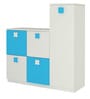 Ellora Kids Storage-cum-Bookshelf in Ivory Azure Blue Colour
