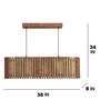 Elora 36 Centrum Brown Wooden 3 Series Hanging Lamp