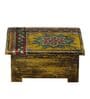 Elora Handpainted Yellow MDF (Set of 6) Table Coaster with Stand