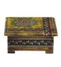 Elora Handpainted Yellow MDF (Set of 6) Table Coaster with Stand