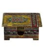 Elora Handpainted Yellow MDF (Set of 6) Table Coaster with Stand