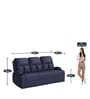 Elossan 3 Seater Premium Recliner Sofa In Blue Colour