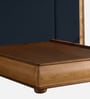 Elowen Softline Bed in velvet With Oak wood Frame & Hydraulic Storage