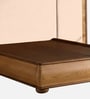 Elowen Softline Queen Size Bed in velvet With Oak wood Frame & Hydraulic Storage