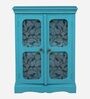 Eloy Solid Wood Cabinet In Blue Colour