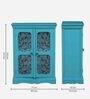 Eloy Solid Wood Cabinet In Blue Colour