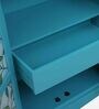 Eloy Solid Wood Cabinet In Blue Colour