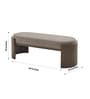 Elsa Boucle Ottoman in Brown Colour