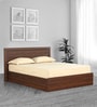 Elsiny King Size Bed with Box Storage in Brown Colour