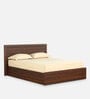 Elsiny King Size Bed with Box Storage in Brown Colour