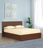 Elsiny King Size Bed with Box Storage in Brown Colour