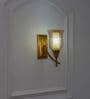 Eltham Metal & Glass Wall Light (Amber)
