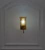 Eltham Metal & Glass Wall Light (Amber)