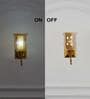 Eltham Metal & Glass Wall Light (Amber)