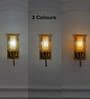 Eltham Metal & Glass Wall Light (Amber)