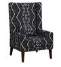 Elton Wing Chair With Black & White Upholstery