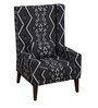 Elton Wing Chair With Black & White Upholstery
