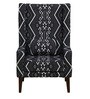 Elton Wing Chair With Black & White Upholstery