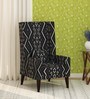 Elton Wing Chair With Black & White Upholstery