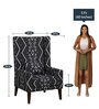Elton Wing Chair With Black & White Upholstery