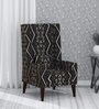 Elton Wing Chair With Black & White Upholstery