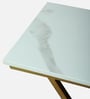 Elvas Metal Console Table In Gold Finish With Porcelain Top