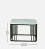 Elvas Metal Nesting Coffee Table Set In Black Finish with White Porcelain Top (Set of 2)